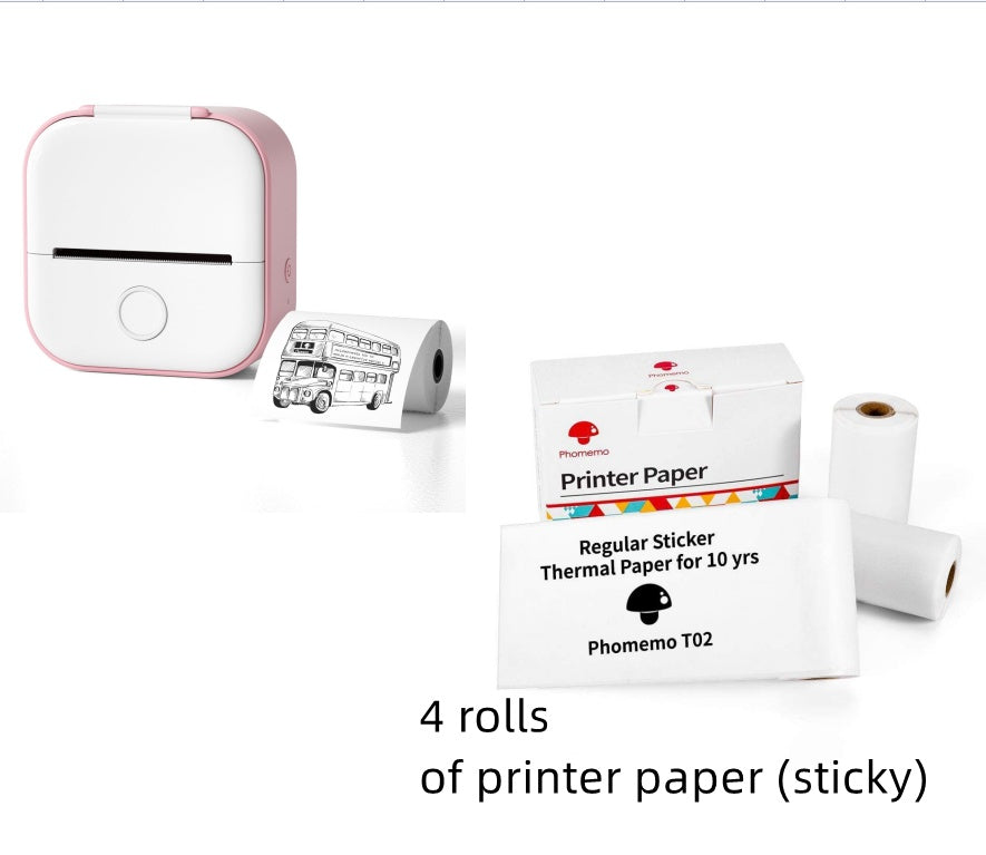 Portable Mini Thermal Label Printer: Bluetooth Connectivity