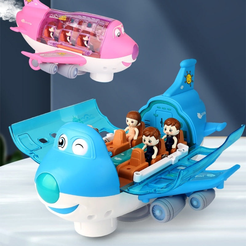 360° Rotating Electric Toy Airplane with LED Lights and Sound