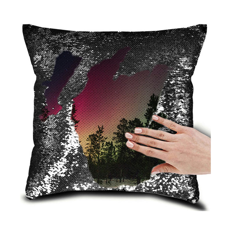 Personalized sequin pillow cover - 16*16".