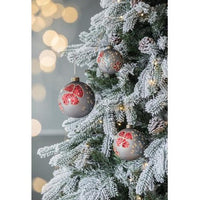 D4.7 Glass Christmas Ornaments, Set of 4.