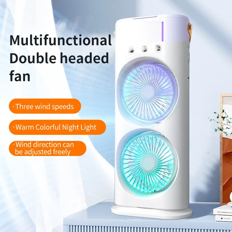 Double-Ended Spray Fan: Portable Air Cooler