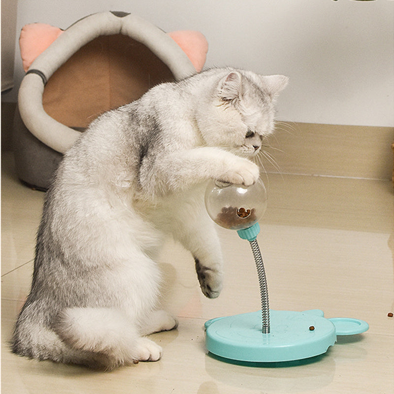 Self-Playing Tumbler Cat Toy and Food Dispenser