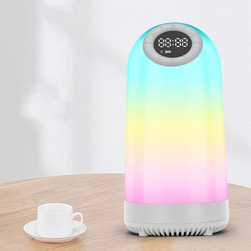 Bluetooth Speaker Clock with Rainbow Night Light