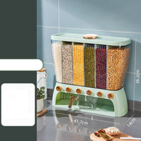 Kitchen Grain Storage Box with Compartments