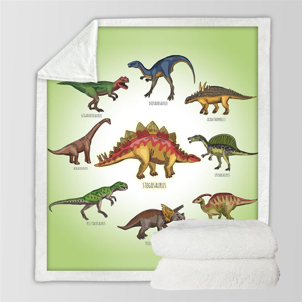 Jurassic Dinosaur Soft Cotton Blanket for Kids