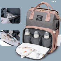 Large Capacity Mummy Baby Crib Backpack with Insulated Bag