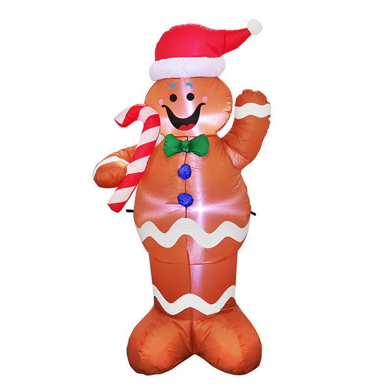 Inflatable Christmas LED Santa and Snowman Yard Decor