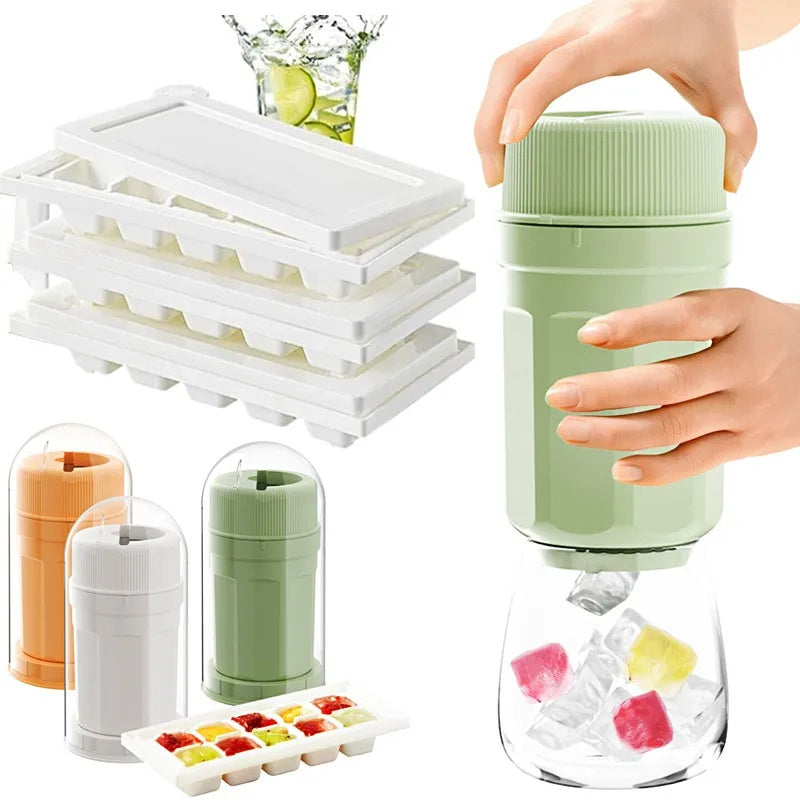 Rotating Ice Cube Tray with Cover