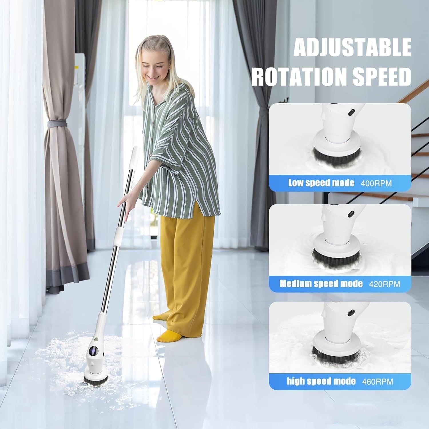 8-in-1 electric cleaning brush