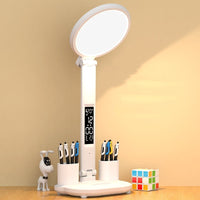 LED clock table lamp with USB.