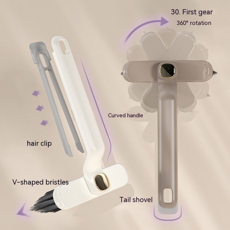 Rotating crevice cleaning brush.