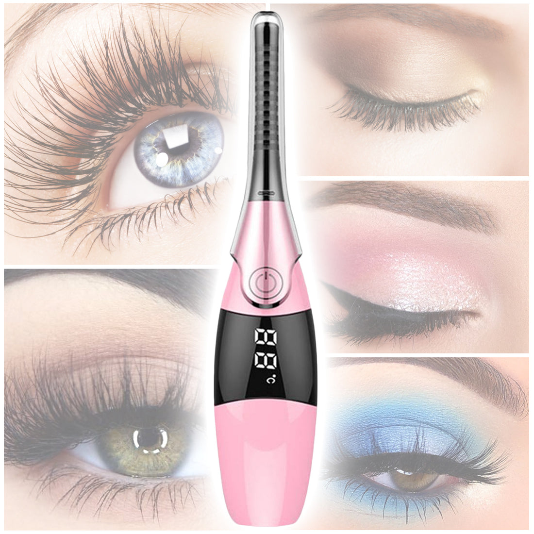 Rechargeable Fast-Heating Eyelash Curler Kit for Long-Lasting Curls