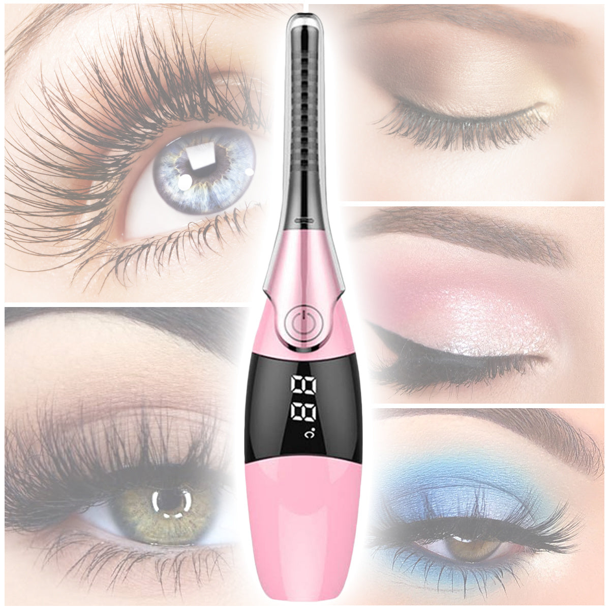 Rechargeable Fast-Heating Eyelash Curler Kit for Long-Lasting Curls