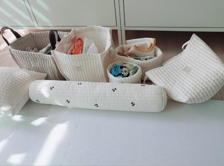 Quilted Handbag with Baby Bed Storage