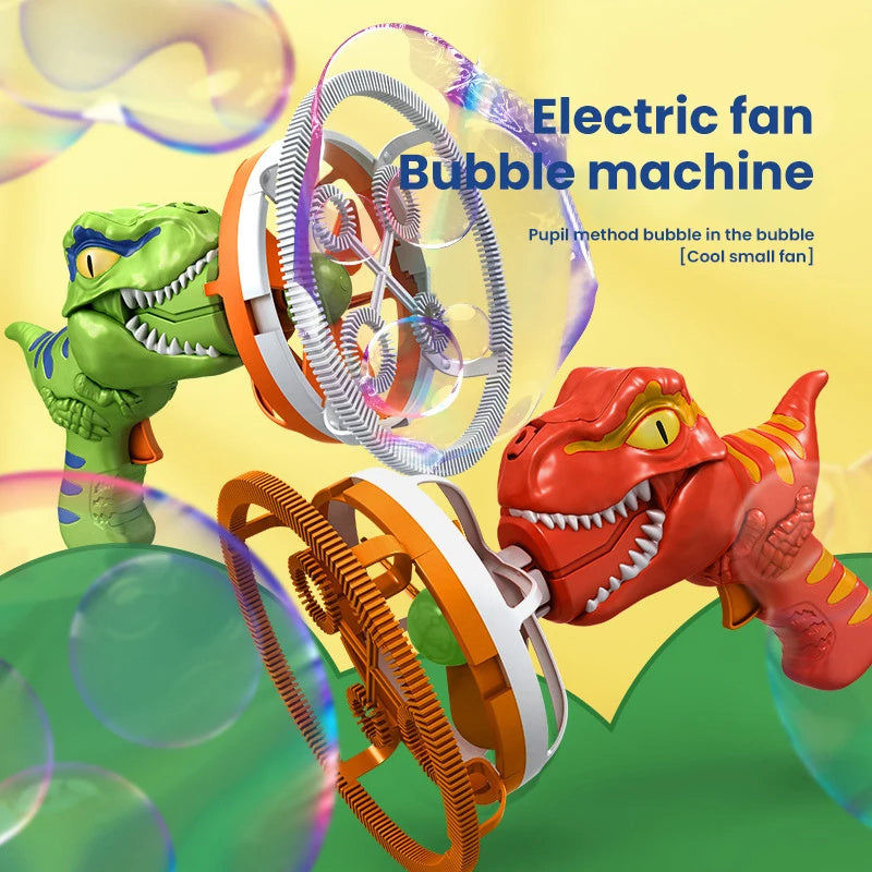 Dinosaur bubble machine toy.