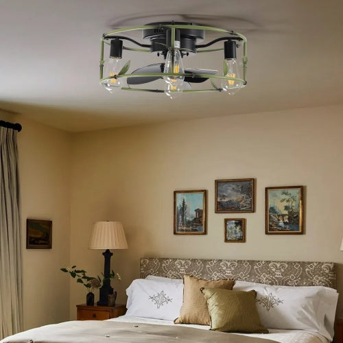 Built-in Ceiling Fan With Light And Remote Control Unavailable Platform- Temu