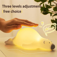 Cute Bear Silicone Night Light with 3 Brightness Levels