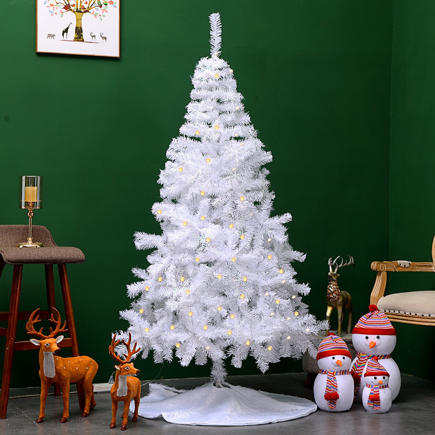 Luxury Crypto Home Christmas Decoration, White 1.5-1.8m Tree.