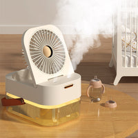 Portable Spray Fan With Night Light