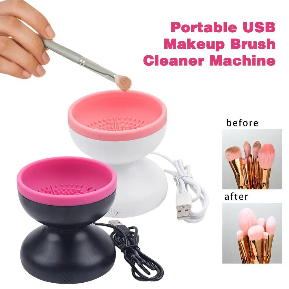 Electric makeup brush cleaner.