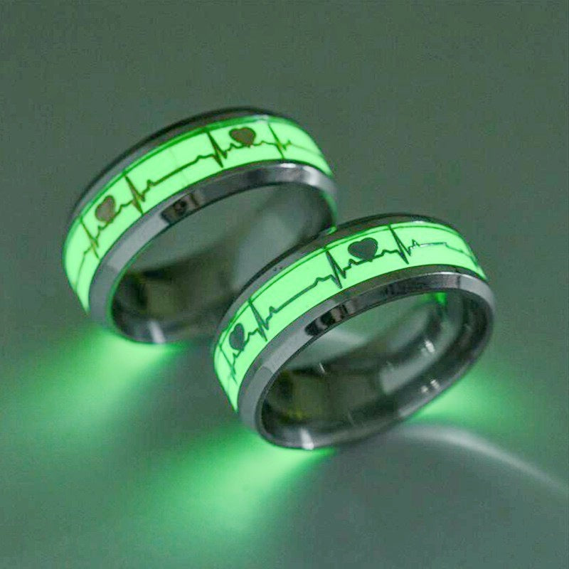 Luminous Heart-shaped Rings