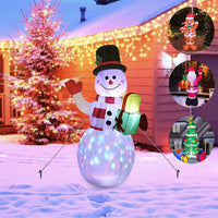 Inflatable Christmas LED Santa and Snowman Yard Decor