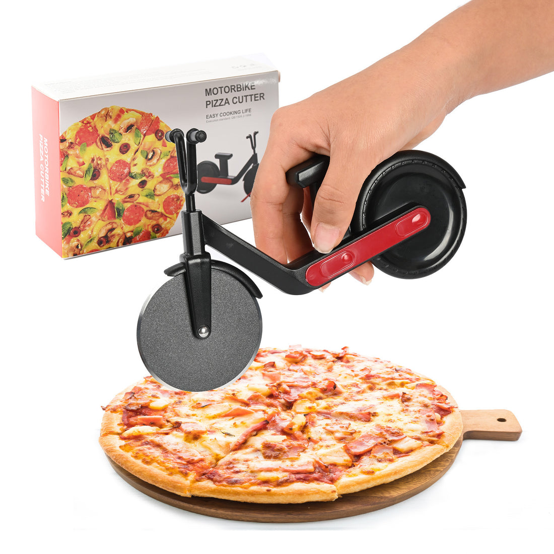 Stainless steel pizza wheel cutter