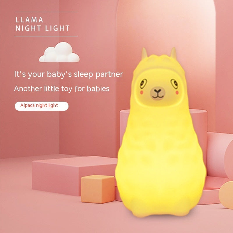 Cartoon Alpaca Night Light USB Charging