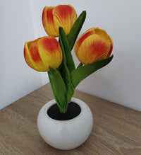 LED Tulip Night Light with Potted Flower Design