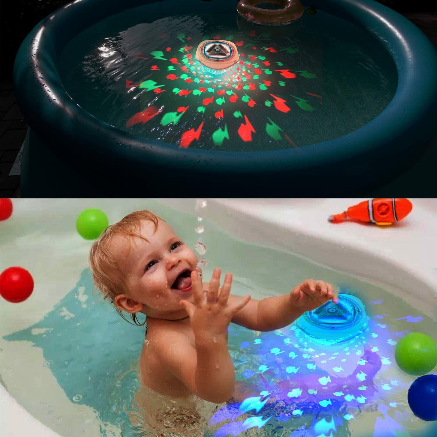 LED Floating Fish Projection Bathtub and Pool Light Toy