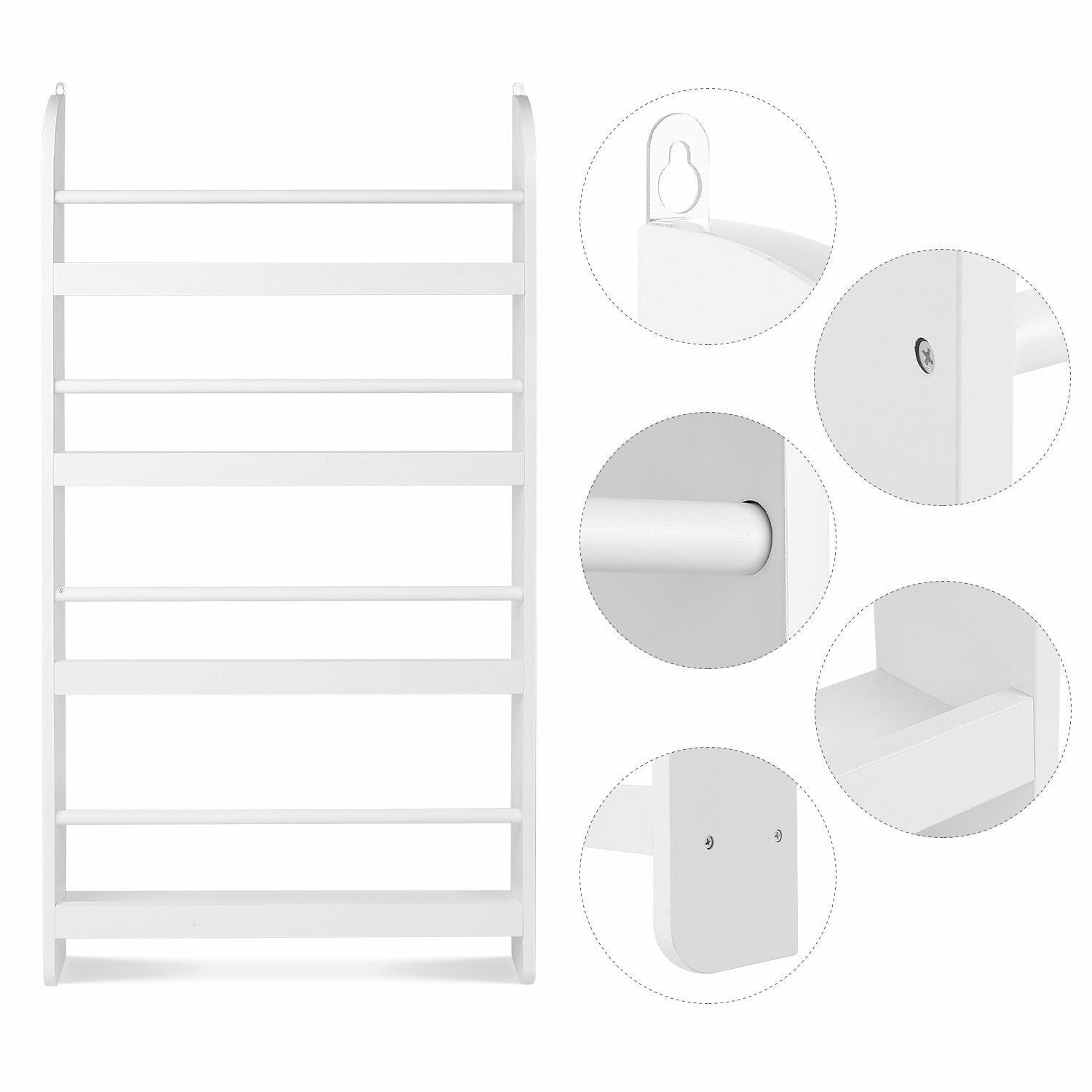 White Children Bookshelf Storage