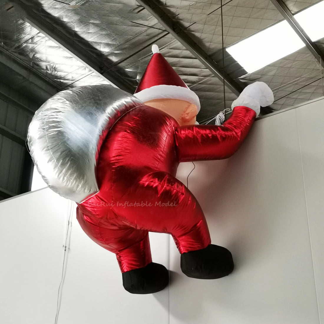 Inflatable Santa Claus Climbing Wall Christmas Decoration Model