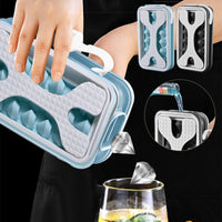 2-in-1 silicone ice ball mold and water bottle