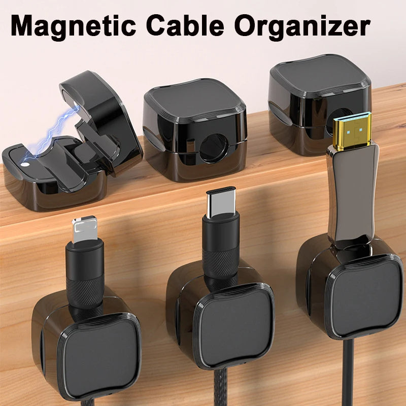 Adjustable Magnetic Cable Clip for Under Desk Management