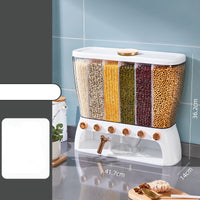 Kitchen Grain Storage Box with Compartments