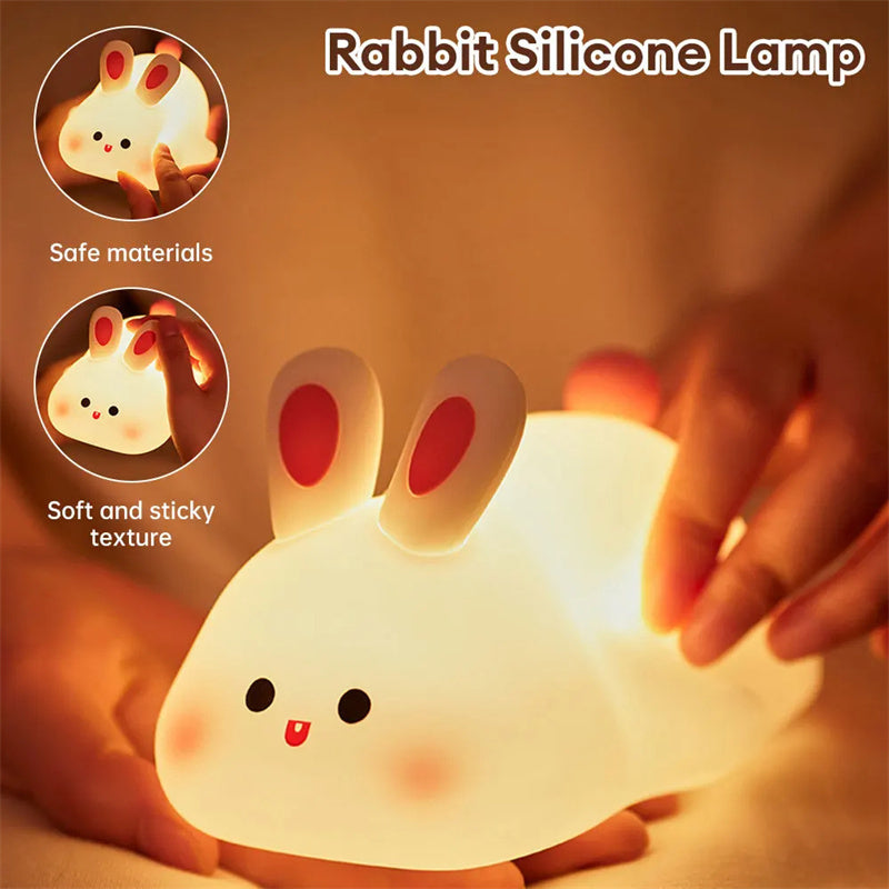 Rabbit Silicone Night Light Lamp