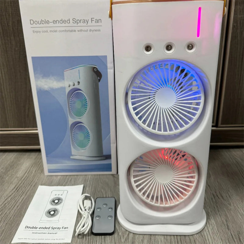 Double-Ended Spray Fan: Portable Air Cooler