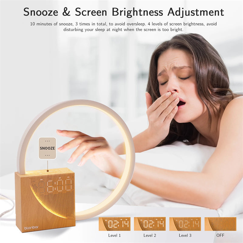 Touch lamp with alarm.
