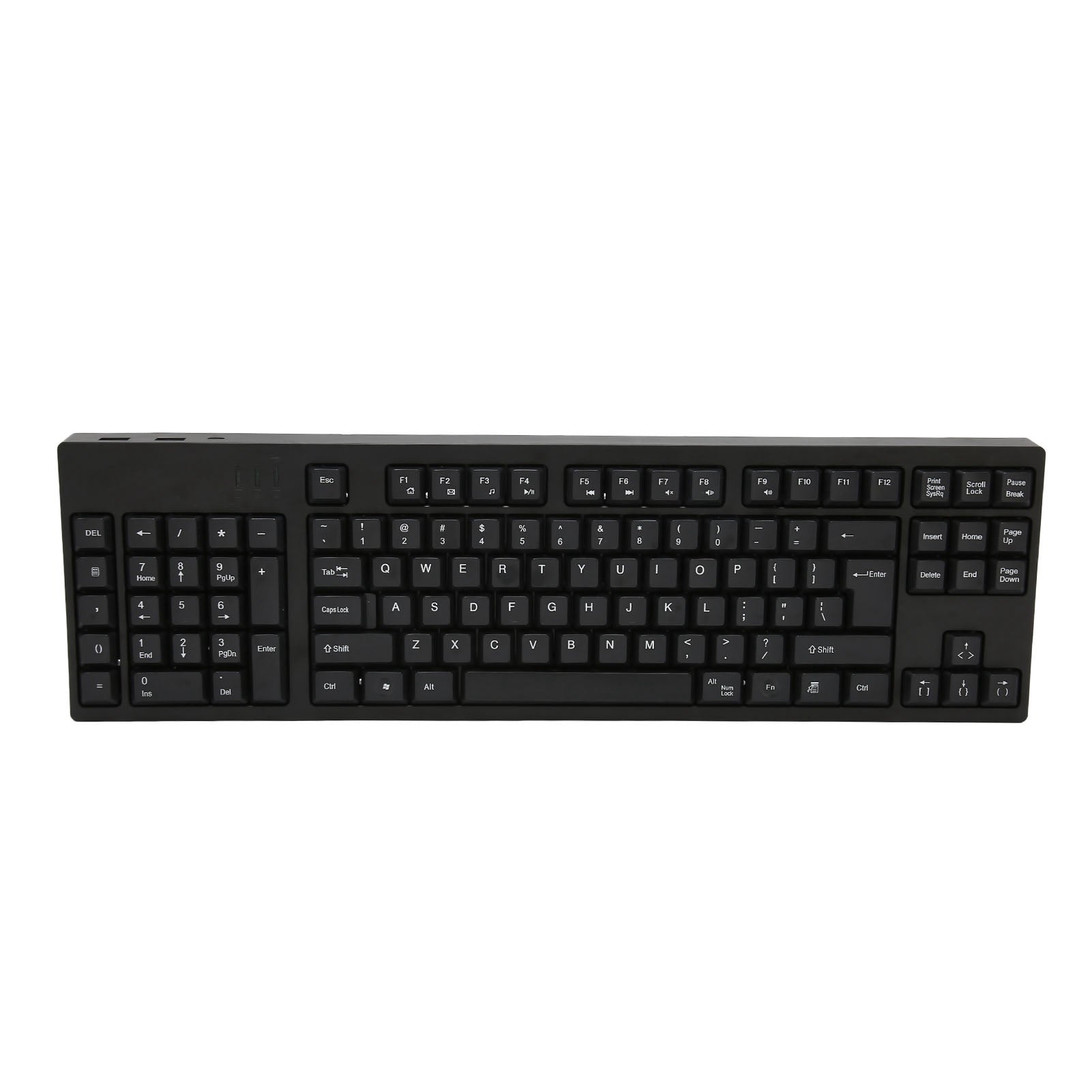 Left Handed Keyboard 109 Keys Micro USB Ergonomic Layout Plug and Play Office Keyboard for Business Accounting Designer