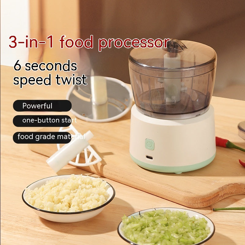 Mini Electric Meat Grinder: Automatic Multi-function Mixer