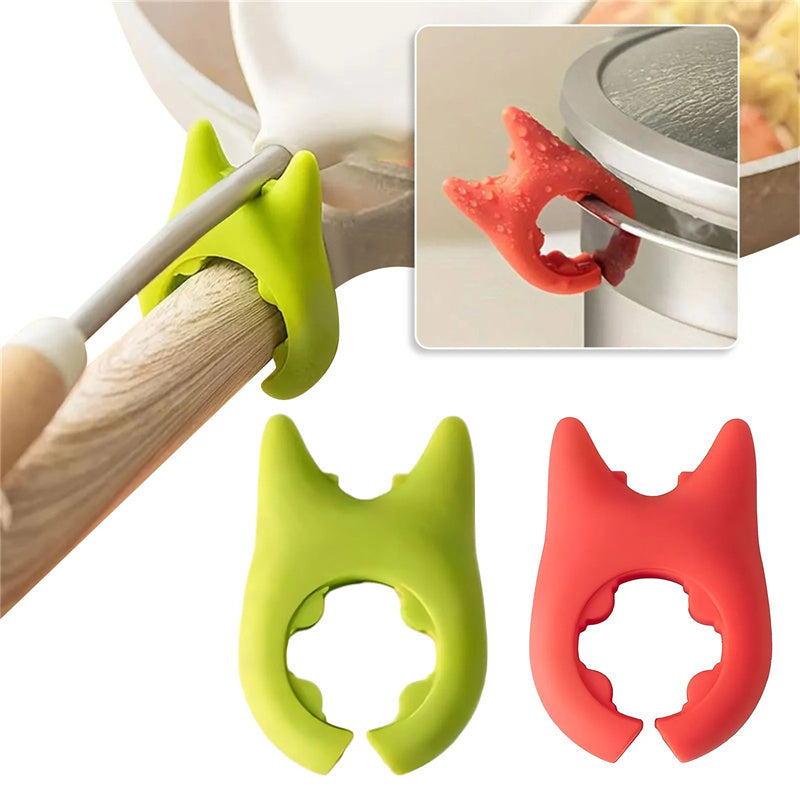 Silicone spatula and spoon holder