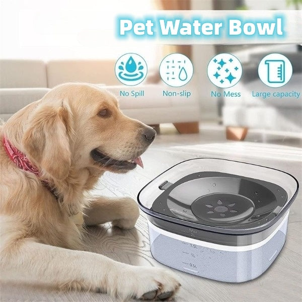 70oz Spill-Proof Dog Water Bowl with Visible Water Level