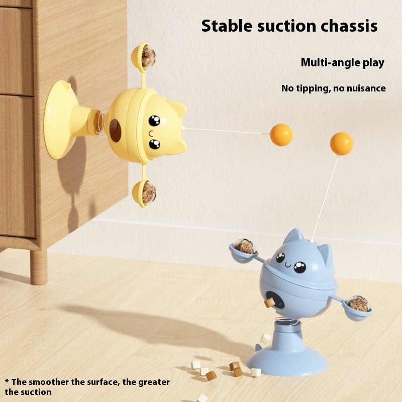 Suction Cup Rotatable Cat Toy.