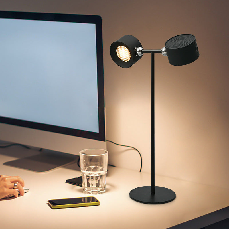 Touchable LED table lamp with magnetic base.