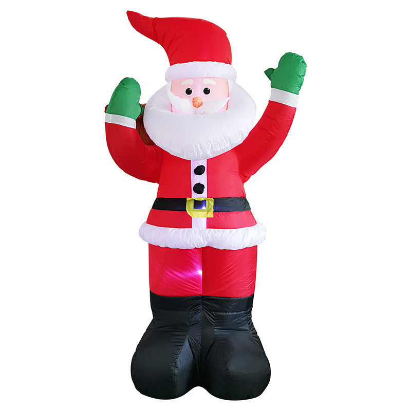 Inflatable Christmas LED Santa and Snowman Yard Decor