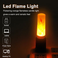 USB LED Flame Atmosphere Light with Candle Effect