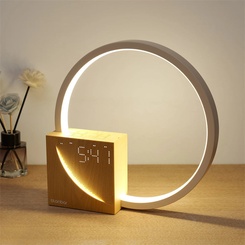 Touch lamp with alarm.