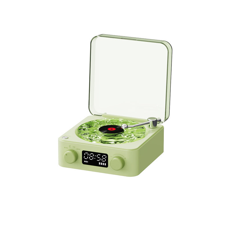 Vintage Turntable Speaker: Bluetooth, Vinyl Player, RGB Lamp