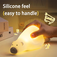 Cute Bear Silicone Night Light with 3 Brightness Levels