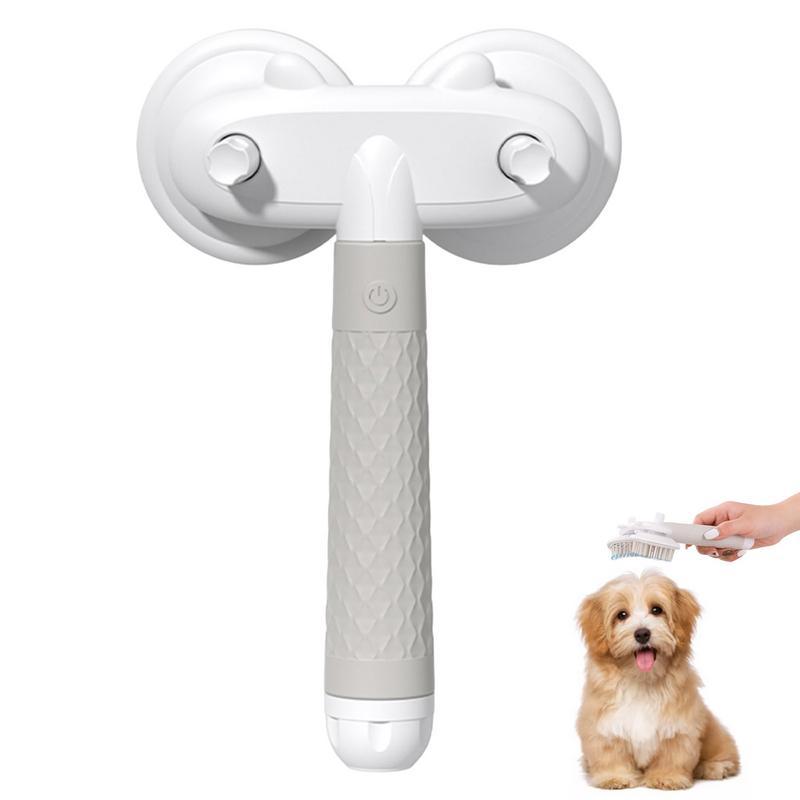 Self-Cleaning Double-Headed Pet Brush with Negative Ions